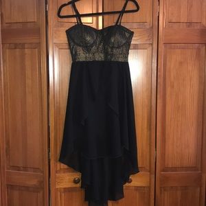 Black High Low Short Dress